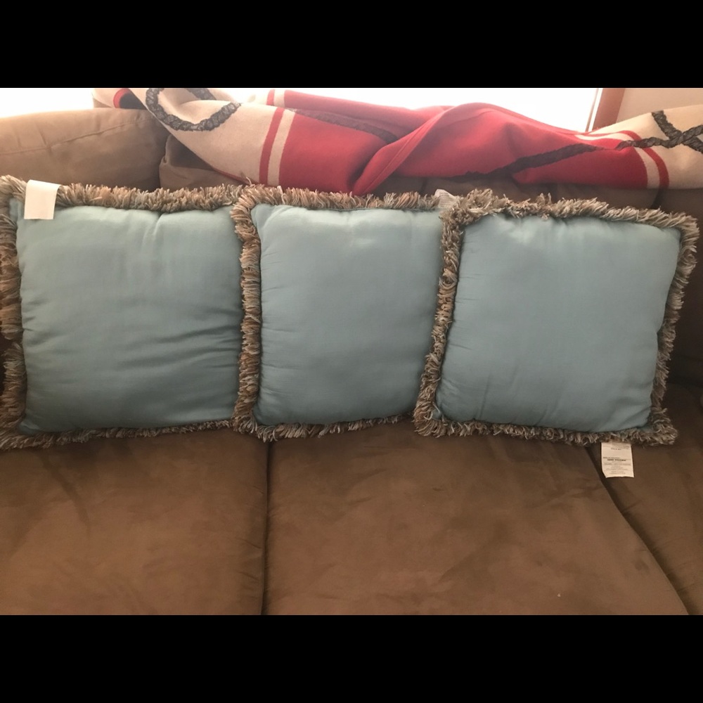 Turquoise decorative pillows